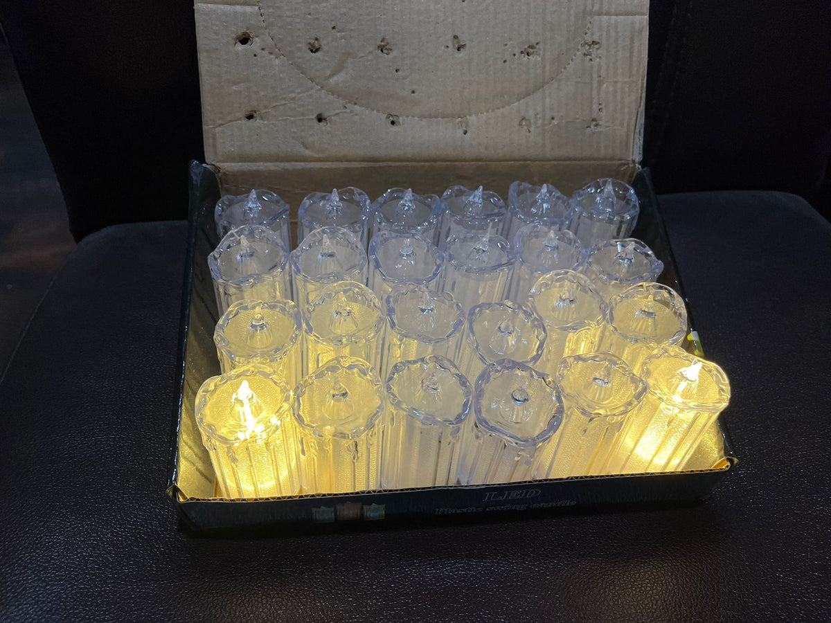 Diwali LED Tea Light Candles – 24 pc Flameless & Smokeless – view 9
