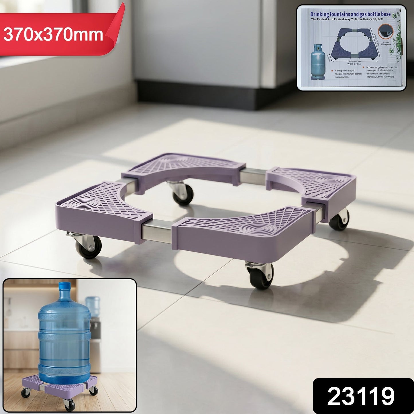 Packaging of adjustable appliance stand for safe delivery