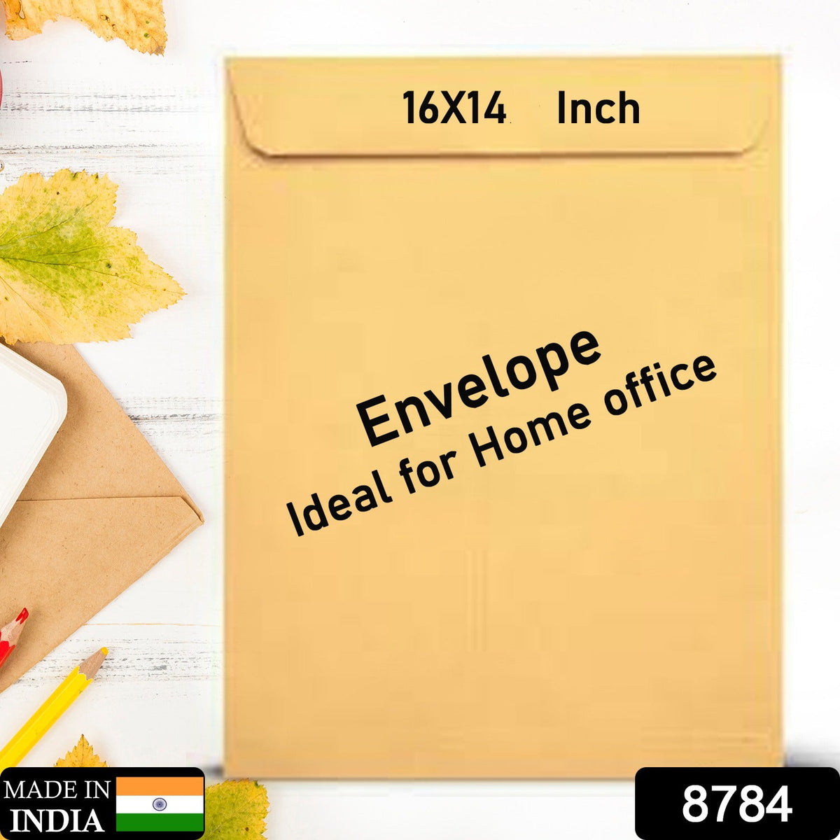 Brown Kraft Envelopes – Self-Seal for Invitations & Office – side view
