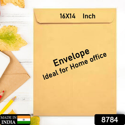 Brown Kraft Envelopes – Self-Seal for Invitations & Office – side view