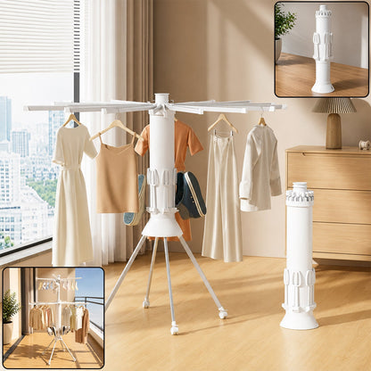 Octopus Folding Clothes Drying Hanger with Rotating Multi