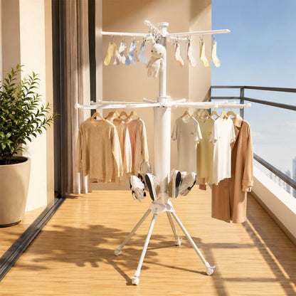 Octopus Folding Clothes Drying Hanger with Rotating Multi – close-up