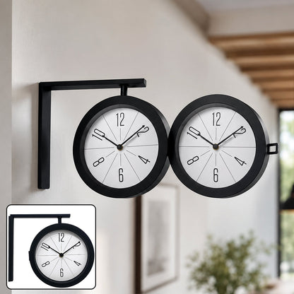 2 in 1 Modern Round Double Sided Railway Station, Vintage