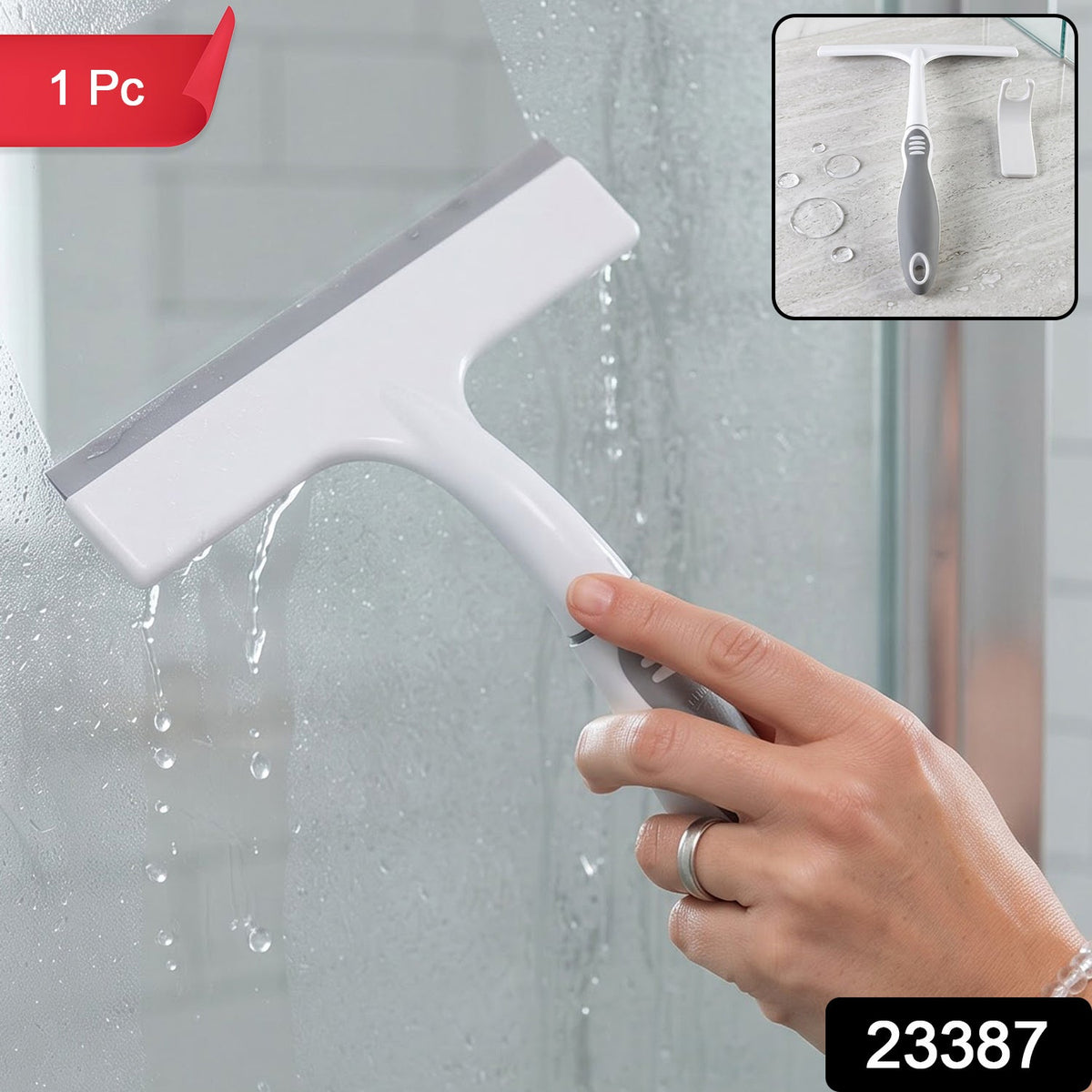 Multipurpose Plastic Glass Wiper Squeegee – side view