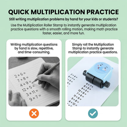 Multiplication practice roller stamp learning guidance