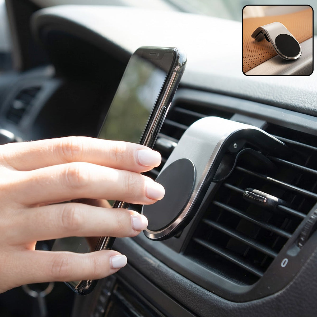 Magnetic Car Air Vent Phone Holder with Strong Grip