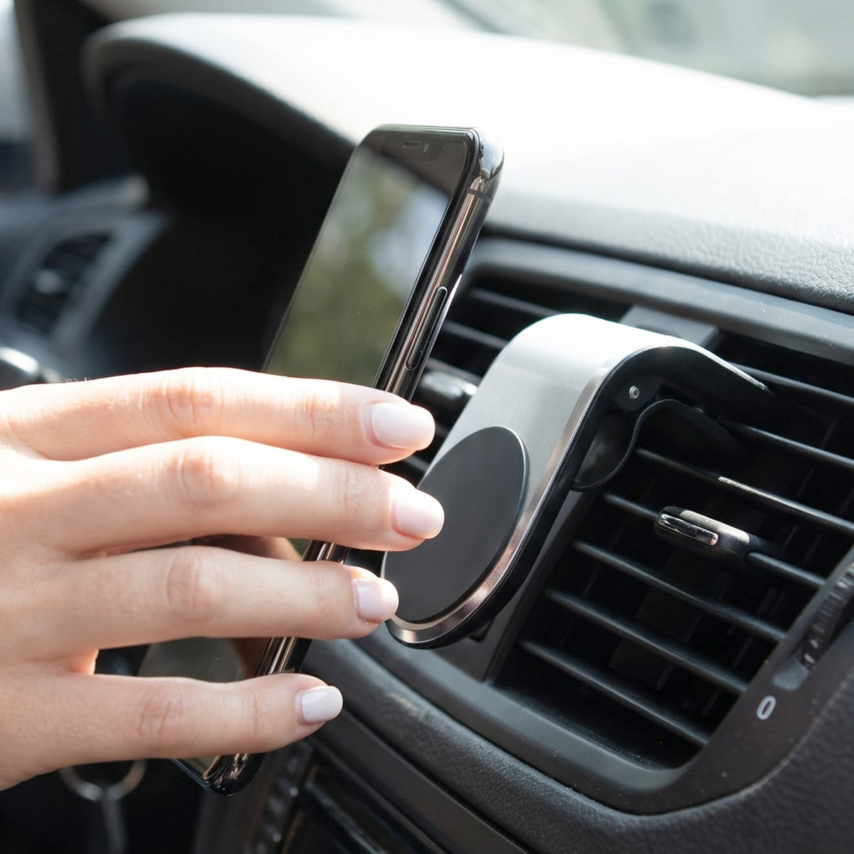Magnetic Car Air Vent Phone Holder with Strong Grip – close-up