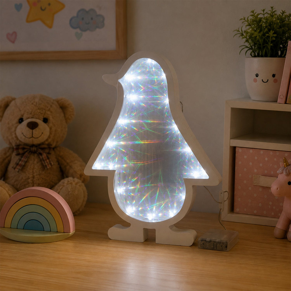 3D LED Penguin Decorative Infinity Mirror Light – view 9