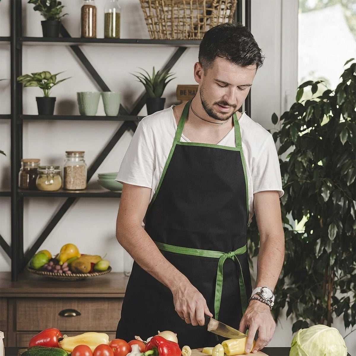 Adjustable Kitchen Cooking Apron for Chefs, Baking – view 8