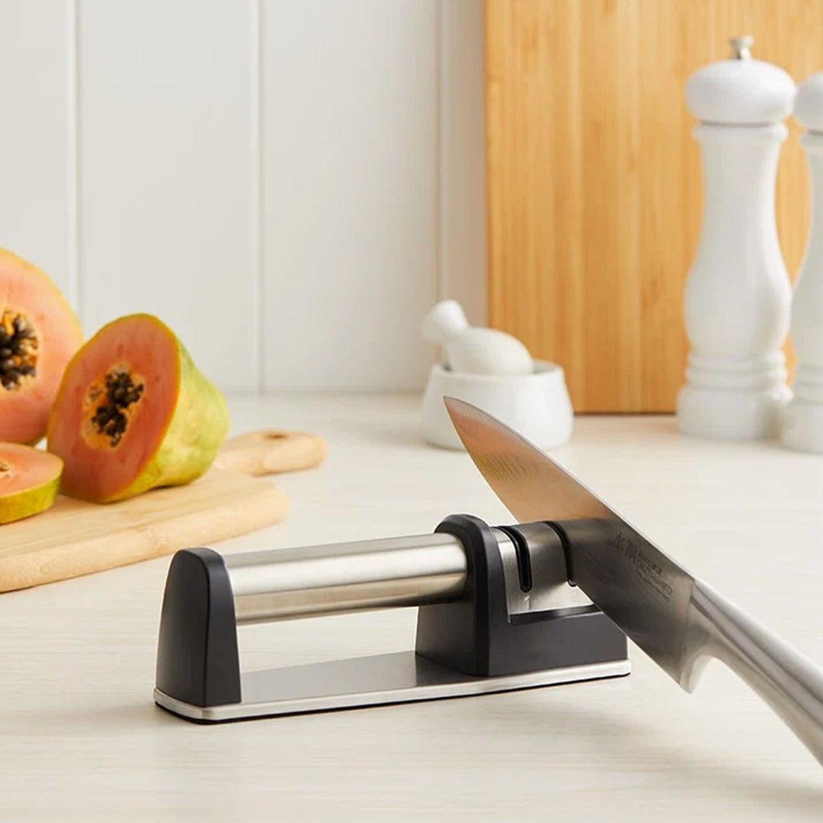Two Stage Manual Knife Sharpener with Coarse and Fine Slots – view 7