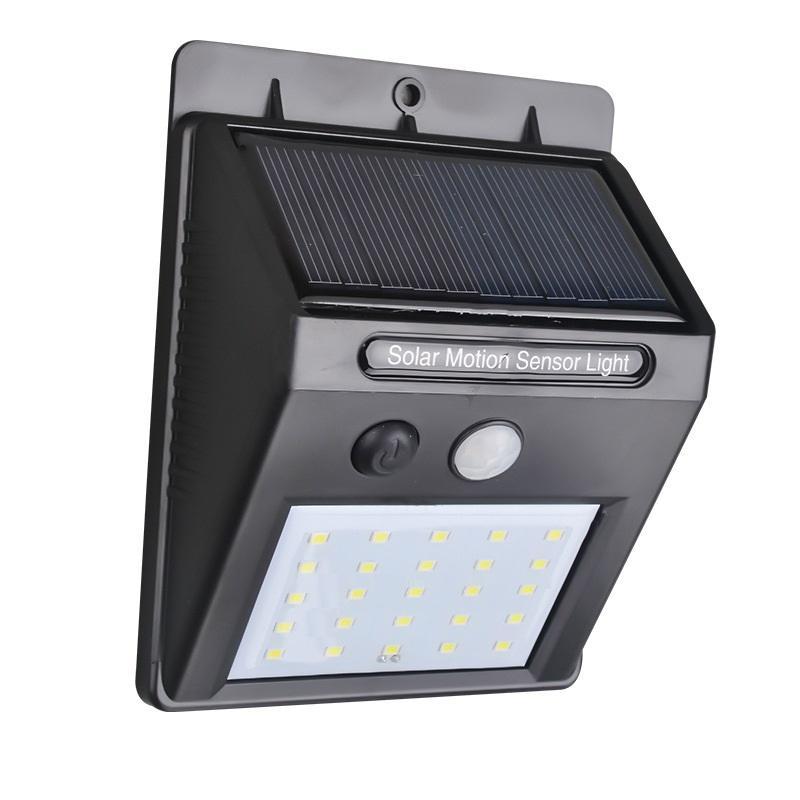 Solar Security LED Light – 30-LED Outdoor Wall – detail view