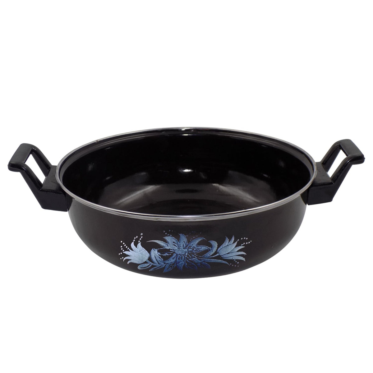 Cast Iron Kadai – Traditional 14 inch Durable Pan – alternate view