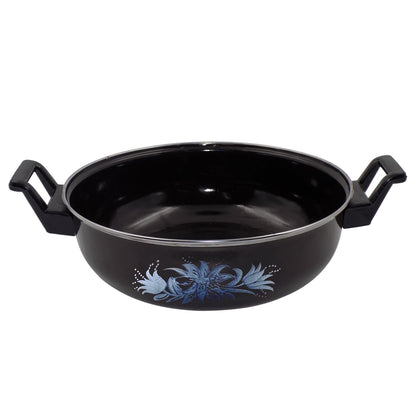 Cast Iron Kadai – Traditional 14 inch Durable Pan – alternate view