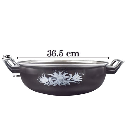Cast Iron Kadai – Traditional 14 inch Durable Pan – view 7