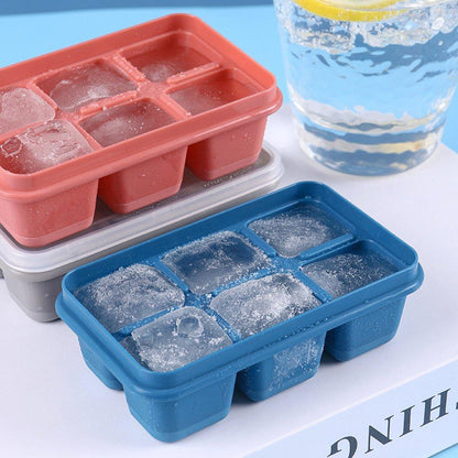 Silicone Ice Tray – Flexible 6-Grid Ice Maker for Home – side view