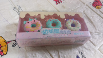 Donut Erasers – Non-Toxic 3pc set for Kids – view 7