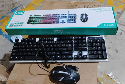 Colorful Backlit Keyboard Mouse set – Ergonomic Wired Combo – view 9
