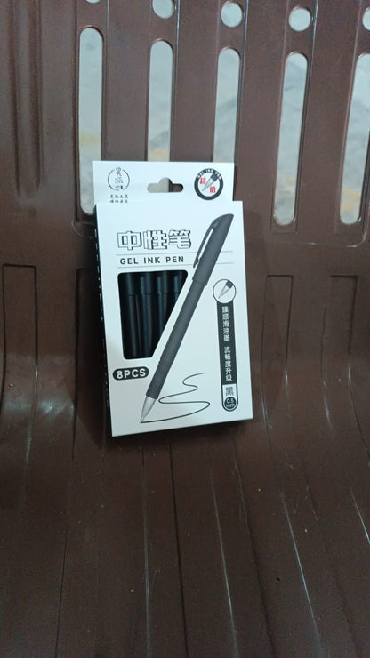 Black Gel Pen set for Kids & School – Smooth Writing, 8 pcs – view 7