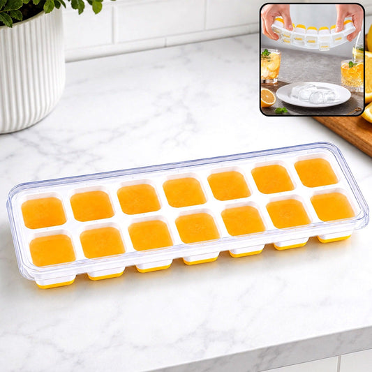 Ice Cube Tray with Spill-Proof Lid – Effortless Ice Making