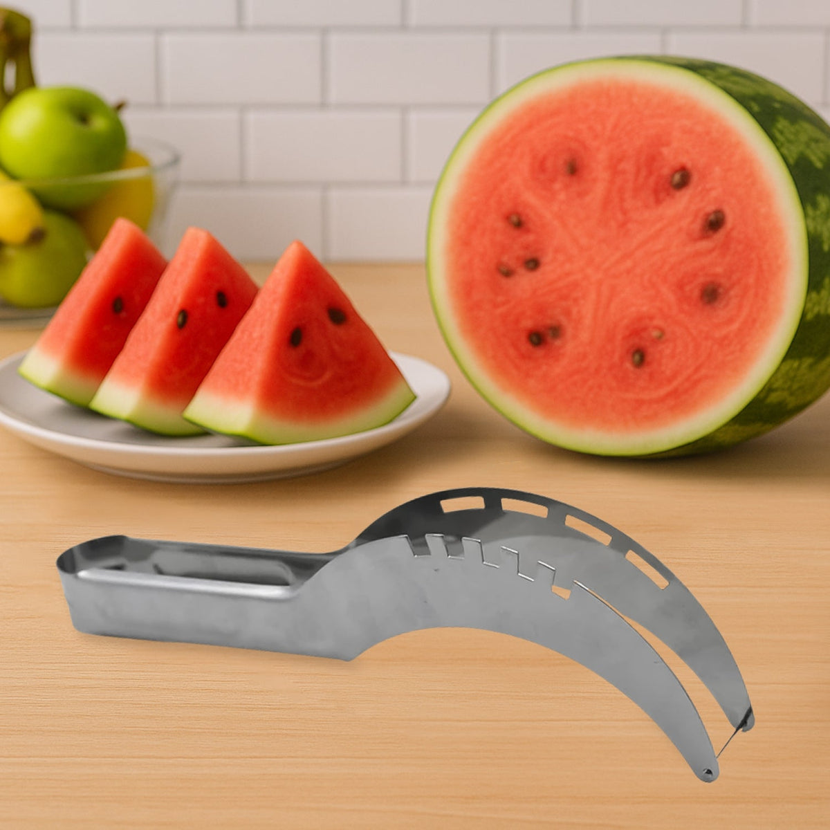 Watermelon Slicer – Stainless Steel Melon Corer & Knife – close-up