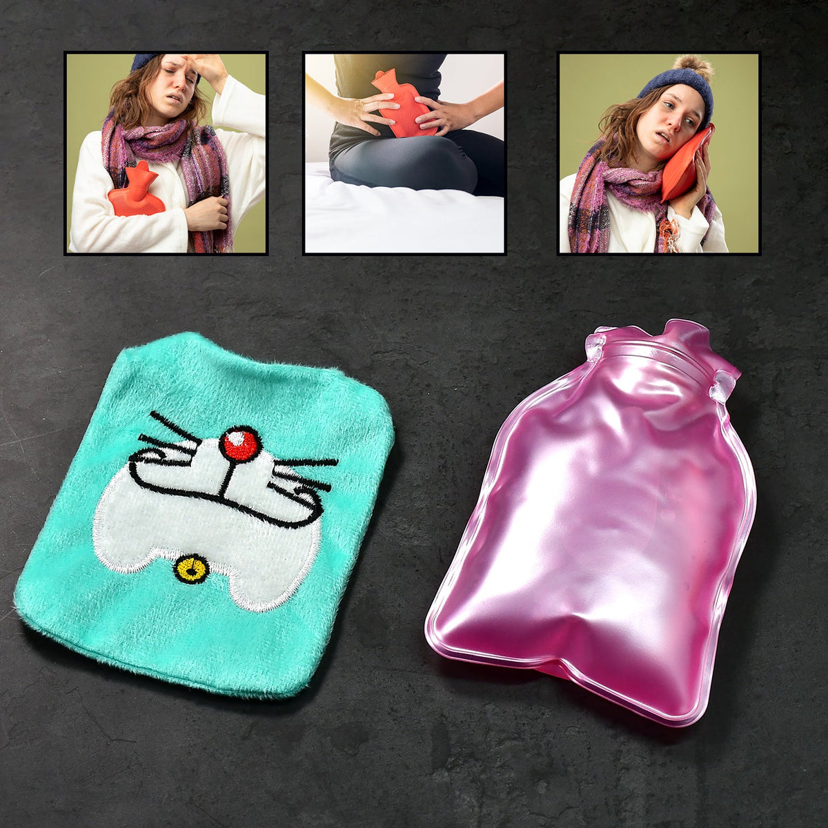 Doremon Hot Water Bag – Pain Relief with Soft Cover – view 8