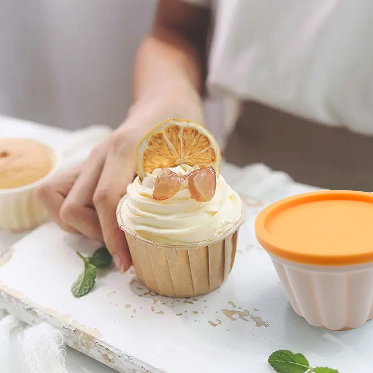 Pudding Molds – set of 4 with Lids for Desserts – close-up