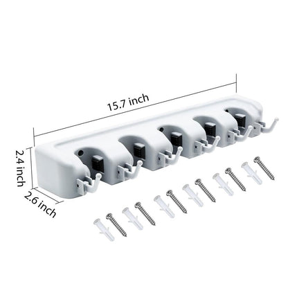 Wall Mounted Mop Holder – 5-Layer Multipurpose Organizer – alternate view