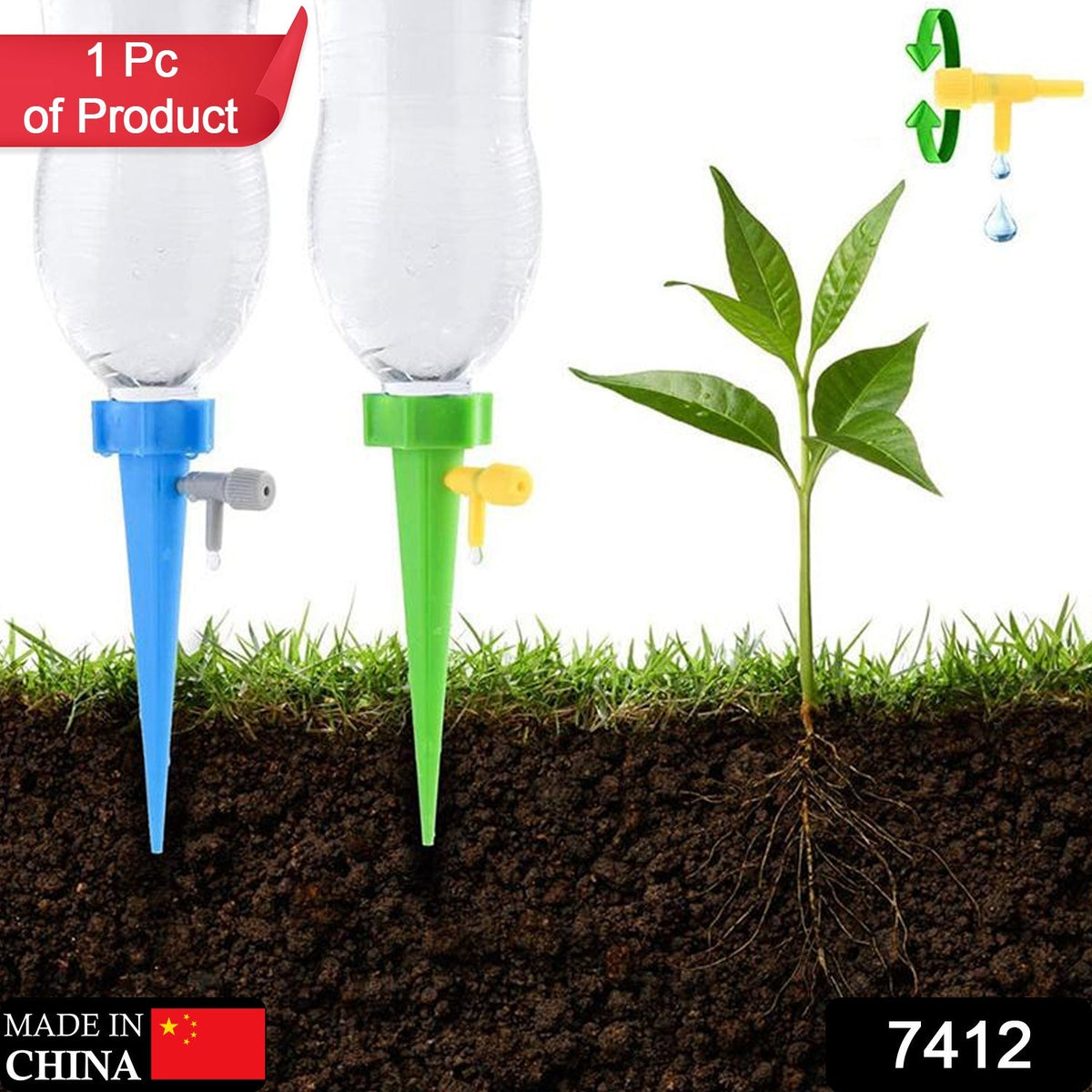 Self-Watering Plant Spikes – Adjustable Slow Release – side view