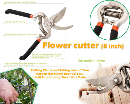 Garden Shears – 8-Inch Heavy-Duty Bypass Pruner – view 7