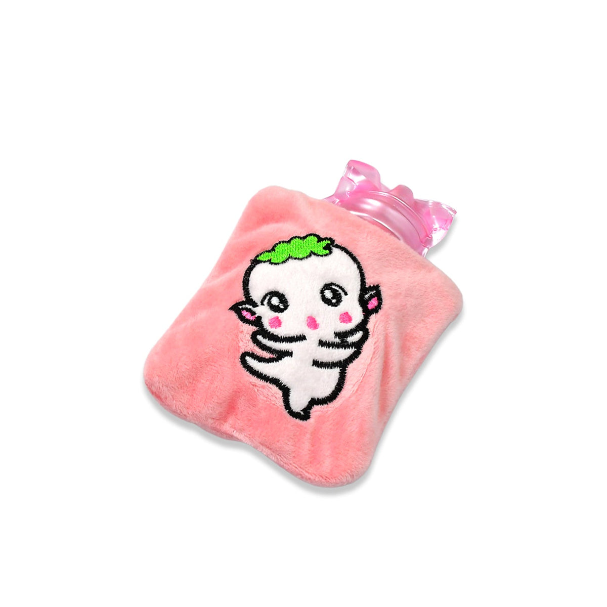 Pink Hot Water Bag – Soft Cover for Pain Relief – alternate view