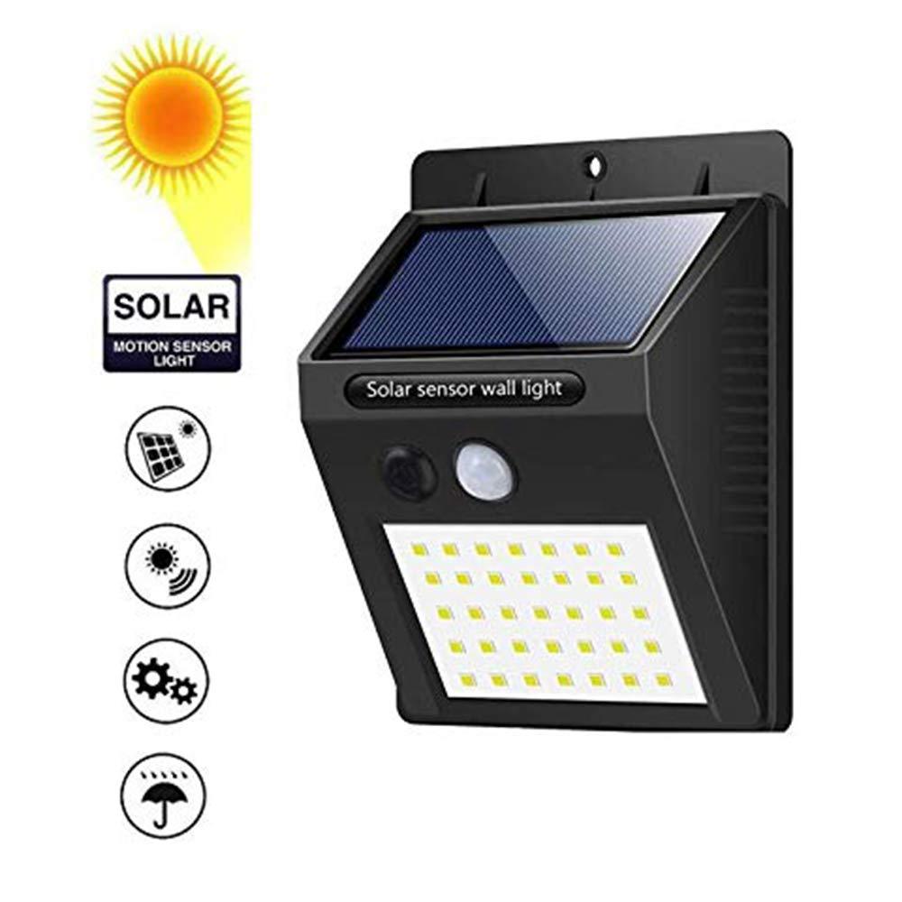 Solar Security LED Light – 30-LED Outdoor Wall – alternate view