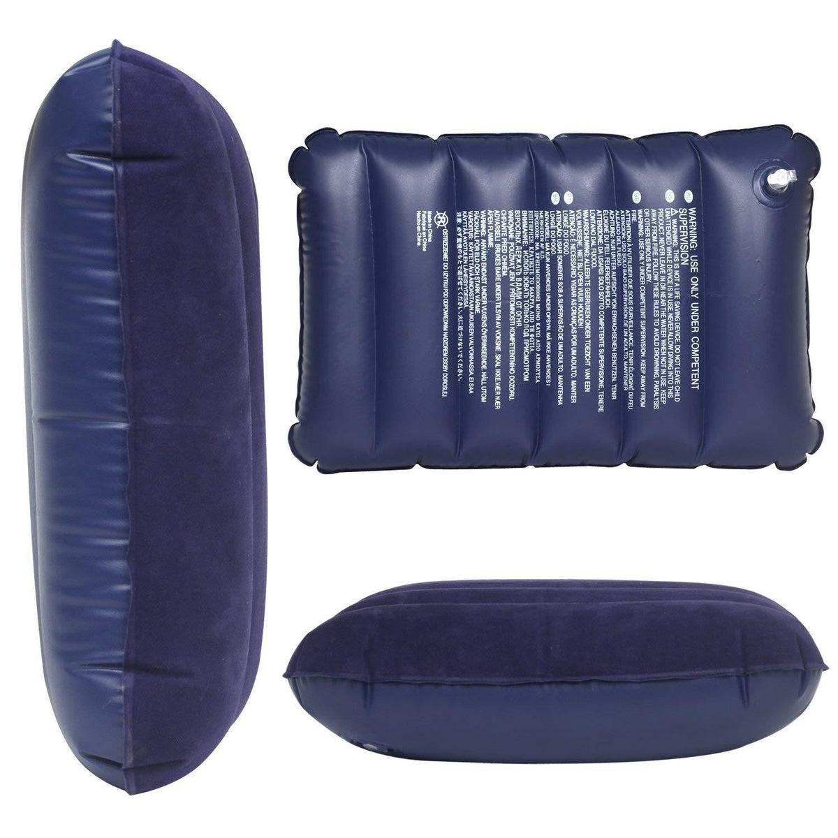 Inflatable Travel Pillow – Velvet Air Comfort (Blue) – view 7