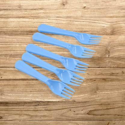 Reusable Plastic Forks – 5-Piece Heavy Duty set – close-up