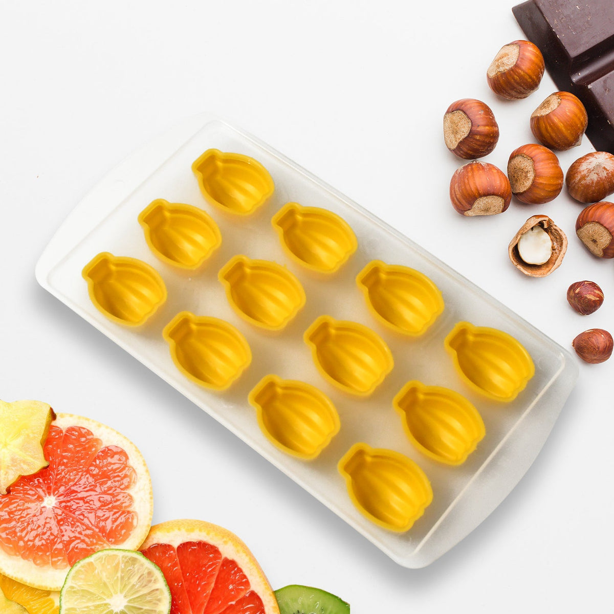 Fruit Ice Cube Tray – Silicone Multi-Shape Freezer Mold – detail view