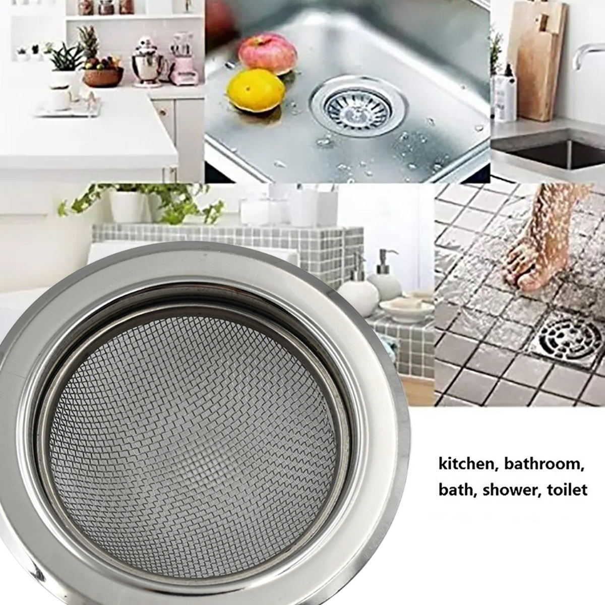 Stainless Steel Sink Strainer – Medium, Rust-Proof – close-up