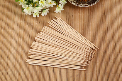 Natural Bamboo Skewers 15cm – Eco-Friendly BBQ Sticks – detail view