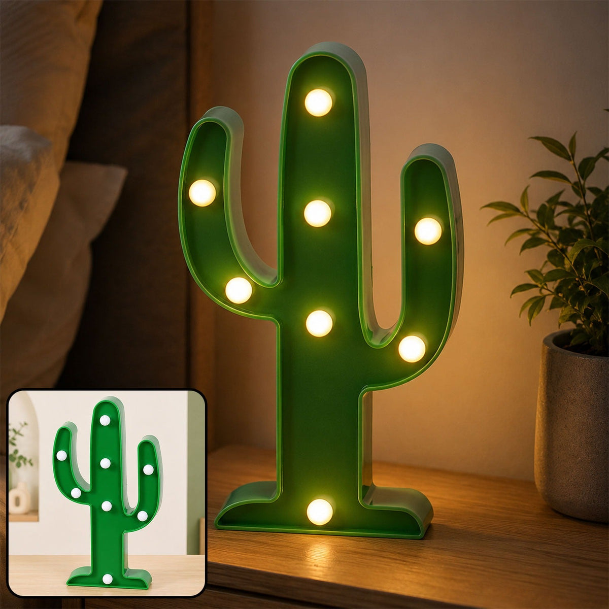 LED Cactus Lamp – Quirky Desk & Night Light