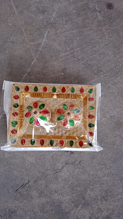 Raksha Bandhan Pooja Thali – Festive Plastic Kumkum Holder – view 7