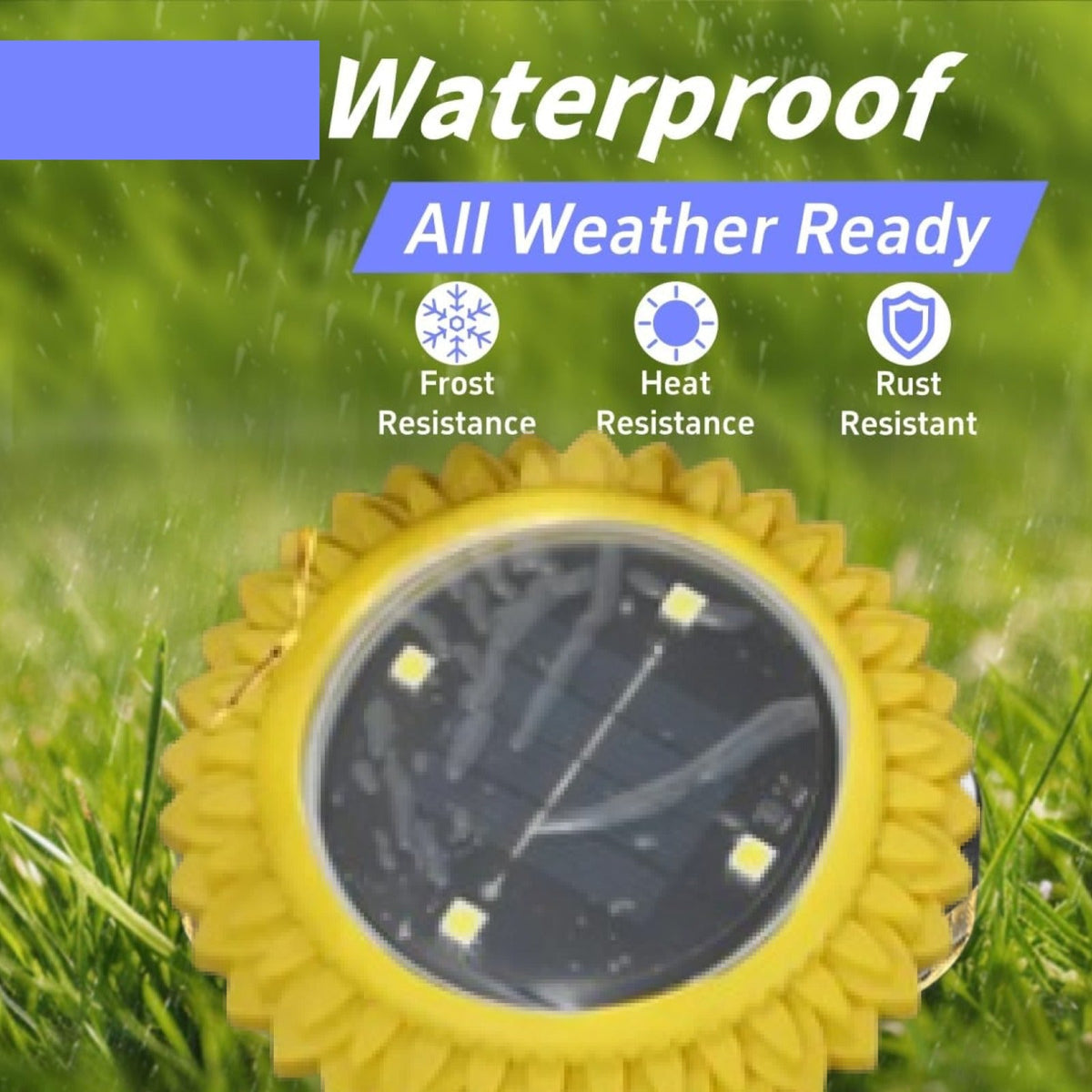 Solar Ground Lights – Waterproof LED Pathway Illumination – close-up