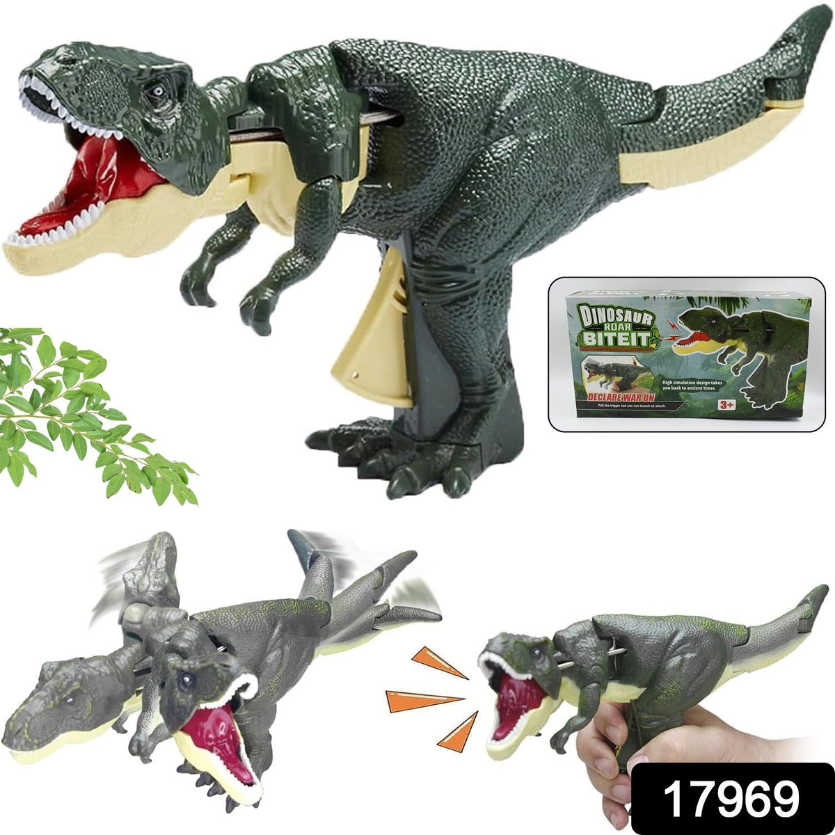 Dinosaur Roaring Toy – Interactive Sound & Light Model – side view