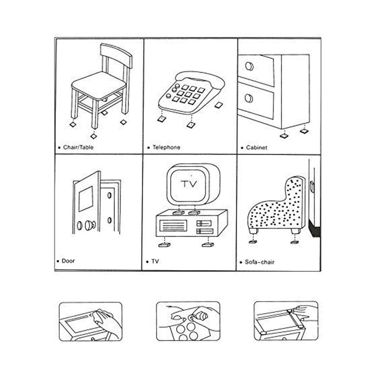 Rubber Furniture Pads – Self-Adhesive Floor Protectors – view 6