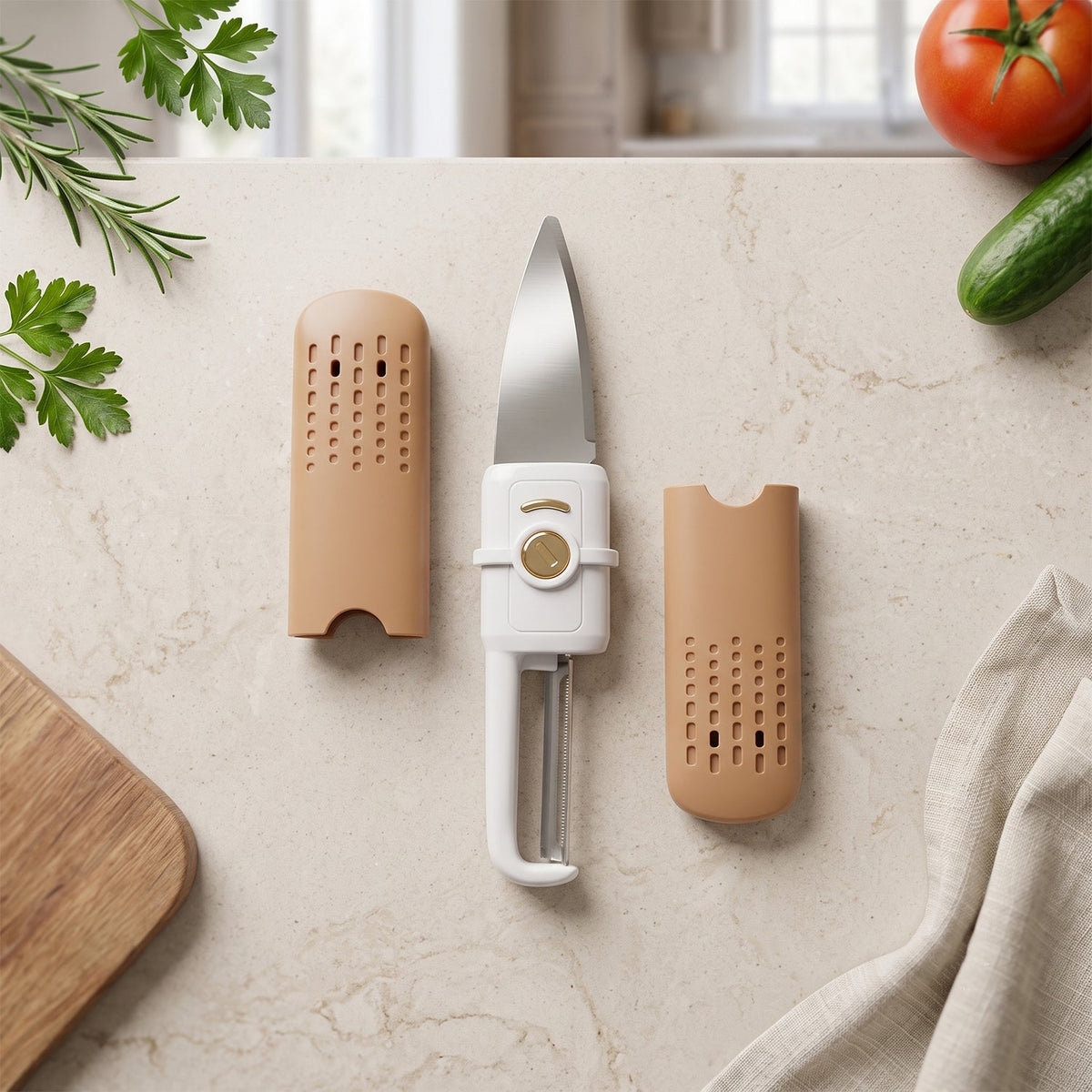 Multifunctional Peeler – 2-in-1 Knife & Sawtooth for Kitchen – detail view