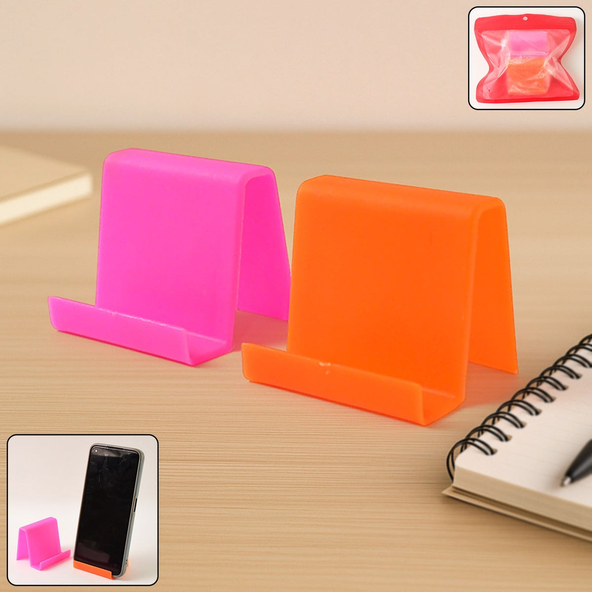 Mobile Phone Stand – Durable Plastic with Angled Support (2