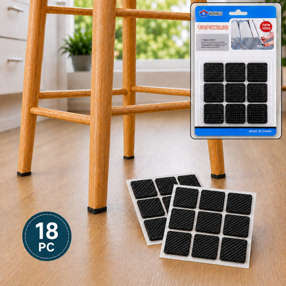Self-Adhesive Furniture Pads – Square Floor Protectors (18