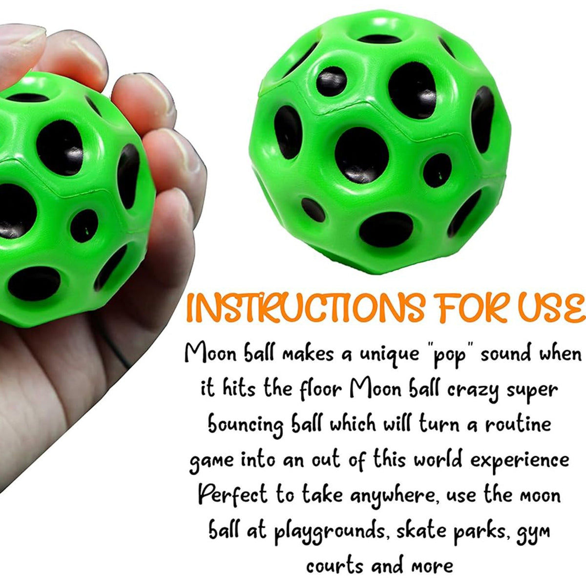 Bouncy Ball for Kids – High-Bounce Moon Crater Toy – view 7