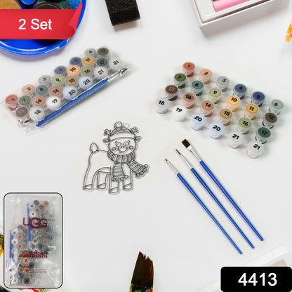 Paint by Number Kits – Adult DIY Art set with Brushes – side view