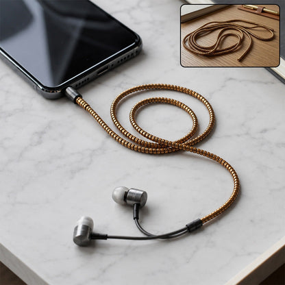 Spiral Cable Protector Sleeve for Earphone Cable, Flexible Cord Saver Wrap (1 Pc)