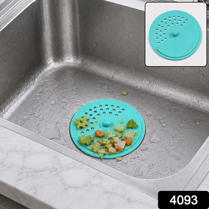 Round Silicone Sink Drain Cover for Odor & Debris Control – side view