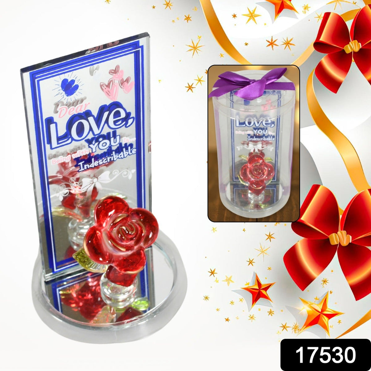 Rose Showpiece – Romantic Gift & Home Decor for Couples – side view