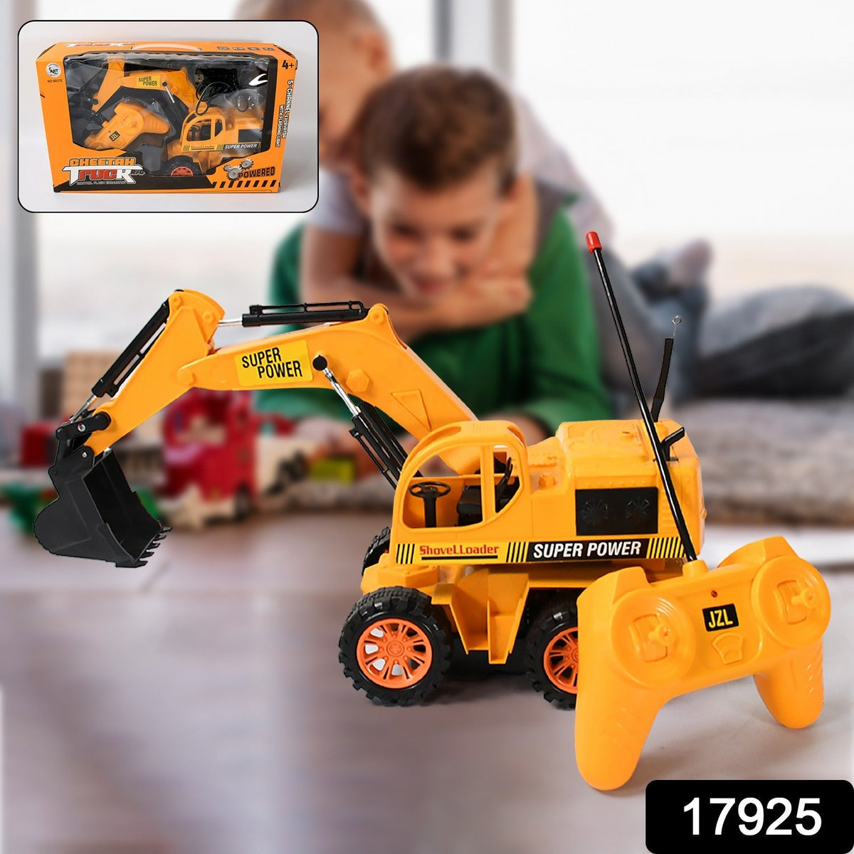 Remote Control JCB Toy – Construction Truck for Kids – side view